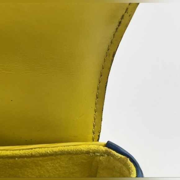Louis Vuitton Epi Vibrant Yellow & Blue Eden PM 2Way Crossbody Bag W/Box/Keys/DB - Picture 15 of 16